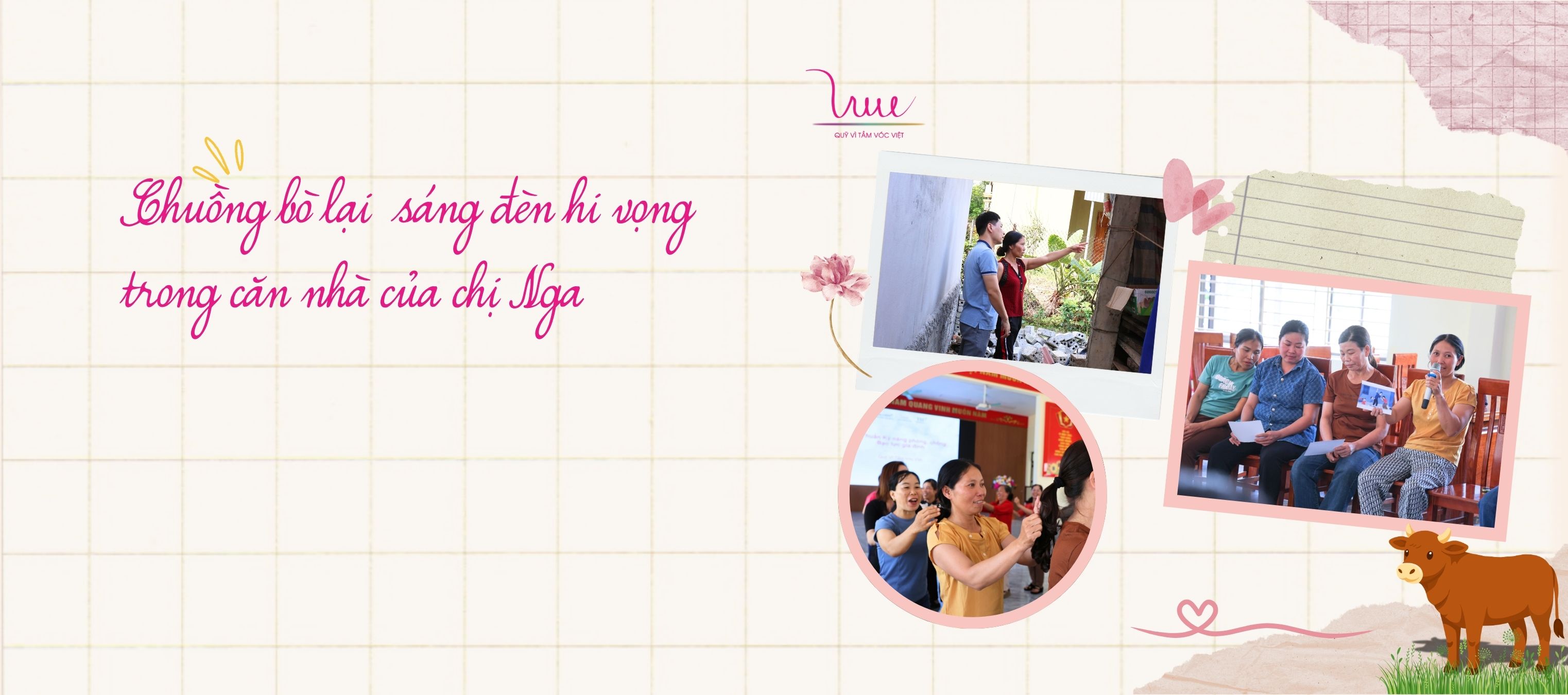 Chuồng bò lại sáng đèn hi vọng trong căn nhà của chị Nga